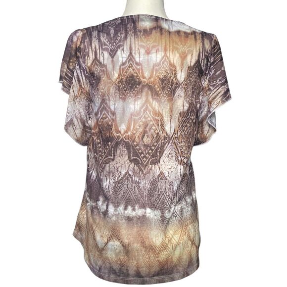 Lot of 4 Womens Apt 9 Liz Claiborne Shirts Blouses Short Sleeve Tops, Size Large - Picture 12 of 16